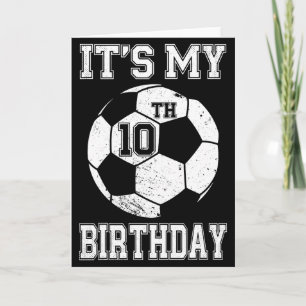 Cartão É Meu Aniversário De 10 Anos Design De Futebol Par