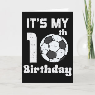 Cartão É meu aniversário de 10 anos Futebol 10 anos de id
