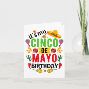 Cartão É Meu Aniversário De Cinco De Mayo Engraçado Cinco