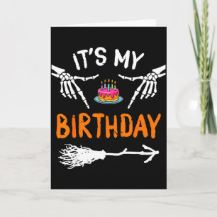 Cartão É Meu Aniversário Esqueleto Feliz Aniversário de H