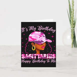 Cartão É Meu Aniversário Mulher Negra Sagitário Nk Camo