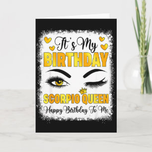 Cartão É Meu Aniversário Rainha Escorpião Feliz Aniversár