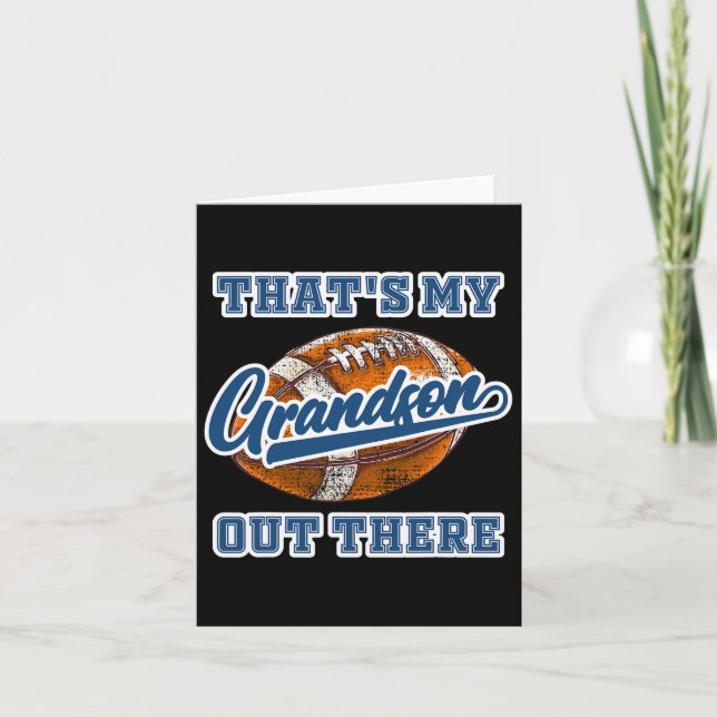 Cartão É Meu Neto Lá Cheer de Futebol Vovó (Frente)