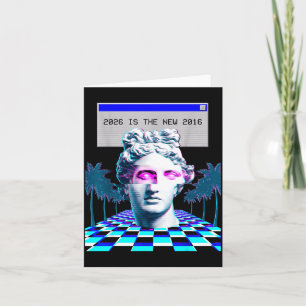 Cartão É Nova Estética de Estátua Glitch Vaporwave 2016