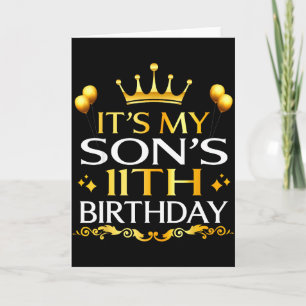 Cartão É o 11º aniversário do meu filho Feliz aniversário