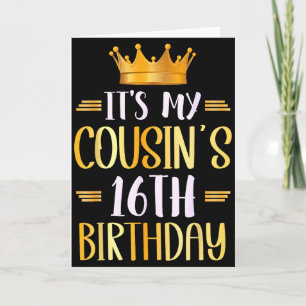 Cartão É o 16º aniversário do meu primo Feliz 16 anos _3