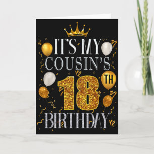 Cartão É o 18º aniversário do meu primo Feliz aniversário