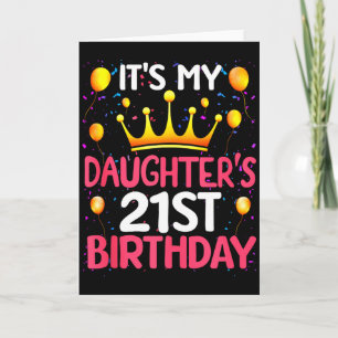 Cartão É o 21º aniversário da minha filha Feliz Aniversár