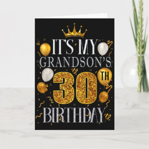 Cartão É o 30º Aniversário do Meu Neto Feliz Aniversário 