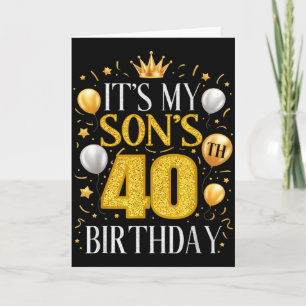 Cartão É o 40º Aniversário do Meu Filho Presentes 40 Anos