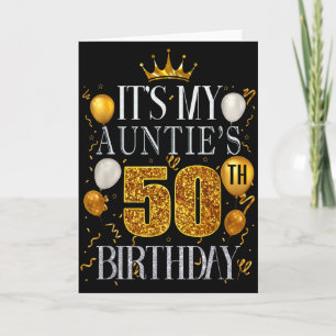 Cartão É o 50º Aniversário da Minha Tia Feliz Aniversário