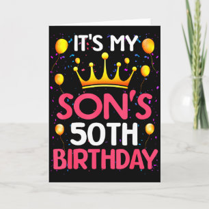 Cartão É o 50º aniversário do meu filho Feliz aniversário