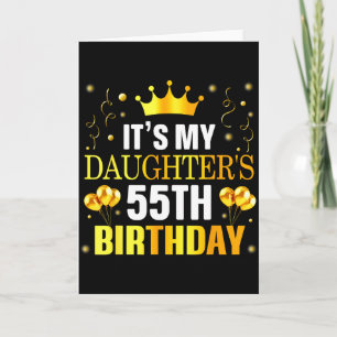 Cartão É o 55º aniversário da minha filha Feliz Aniversár