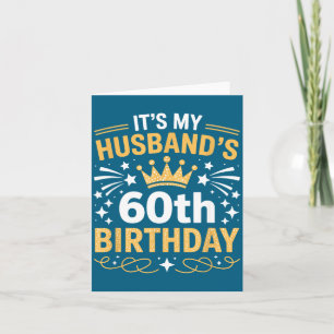 Cartão É o 60º Aniversário do Marido Ilustração Feliz