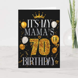 Cartão É o 70º Aniversário da Minha Mãe Feliz Aniversário