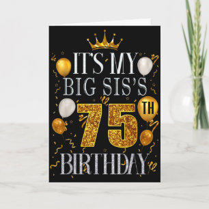 Cartão É o 75º Aniversário da Minha Irmã Mais Velha Feliz