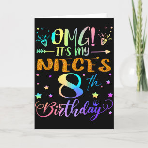 Cartão É o 8º aniversário da minha irmã Feliz aniversário