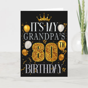 Cartão É o 80º Aniversário do Meu Avô Feliz Aniversário 8