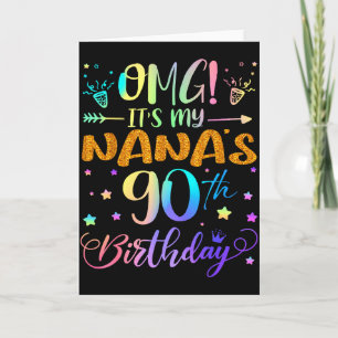 Cartão É o 90º aniversário da minha Nana, Doce 90 Anos de
