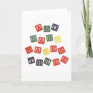 Cartão E o bebê faz 3