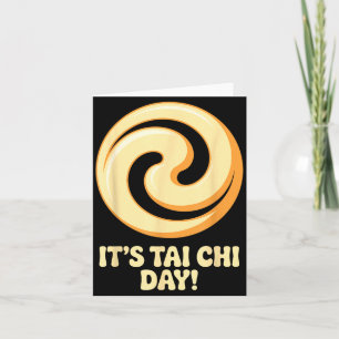 Cartão É o Dia do Tai Chi Artes Marciais Bem-Estar Medita