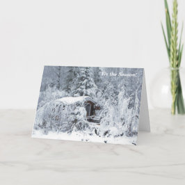 Cartão 'É o Feriado de inverno da temporada de neve