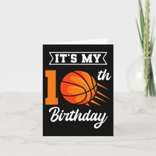 Cartão É o meu 10º aniversário da festa de Bysketbyll