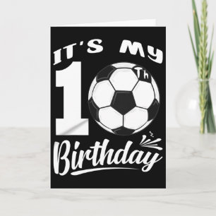 Cartão É o Meu 10º Aniversário Jogador de Futebol 10 Fest