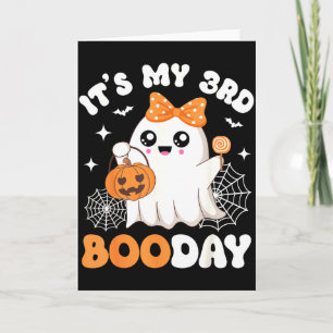 Cartão É o meu 3º dia do Boo, Fantasma engraçado de Hallo