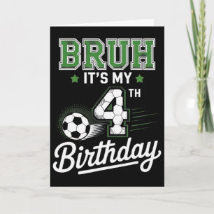 Cartão É o meu 4º aniversário de futebol infantil festa e