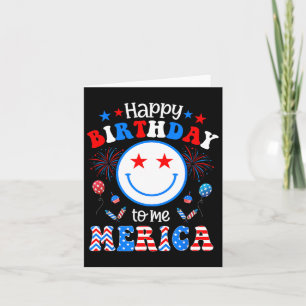 Cartão É o meu aniversário 4 de julho da Independência Am