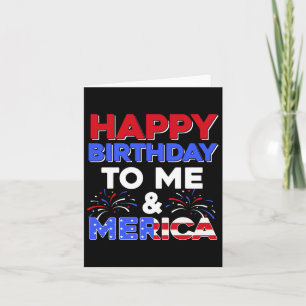 Cartão É o meu aniversário 4 de julho da Independência Am
