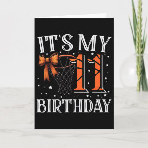Cartão É o meu aniversário de 11 anos Sketll Girl Bday Pa