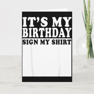Cartão É o Meu Aniversário Sinal Minha Festa de Aniversár