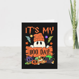 Cartão É O Meu Booday Day Crianças Cute Ghost Birthday Gh