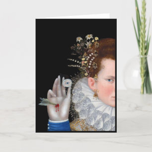 Cartão É o meu olho que você está segurando, uma colagem 