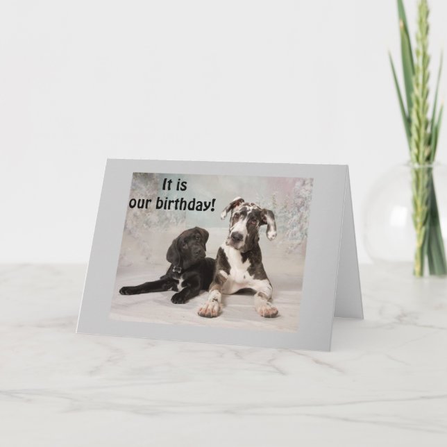 CARTÃO É O "NOSSO" DIA DE ANIVERSÁRIO! (Frente)