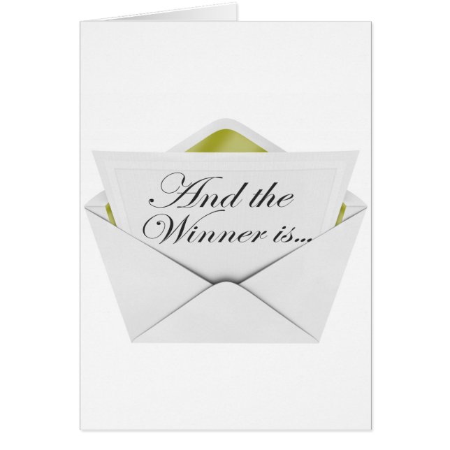 Cartão E o vencedor é envelope (Frente)