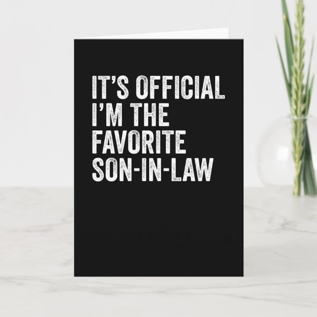 Cartão É oficial, sou o filho favorito. (Frente)