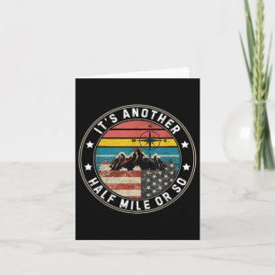 Cartão É Outra Meia Milha Ou Tão Vintage A Bandeira Ameri