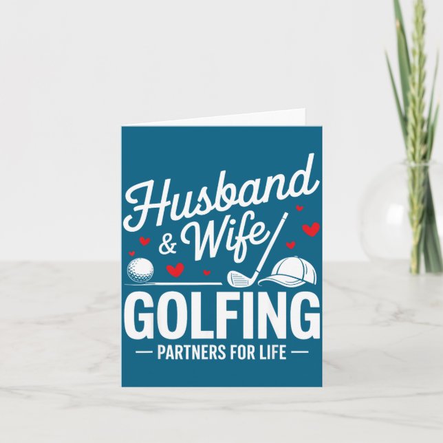 Cartão E Parceiros de Golfe Marido e Mulher Casais (Frente)