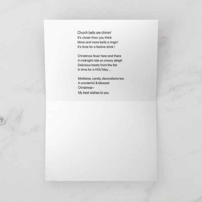 Cartão e poema de Natal (Interior)