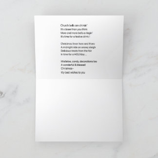 Cartão e poema de Natal