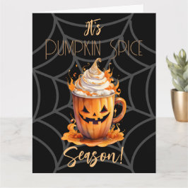 Cartão É Pumpkin Spice Season Folded Greeting Card