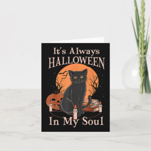 Cartão É sempre o Halloween na minha alma Pumpkin Cat Div