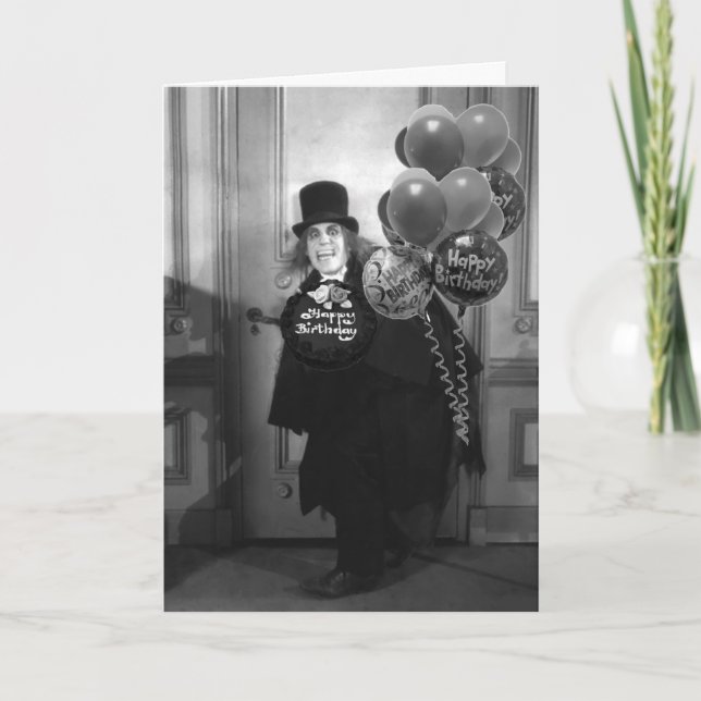 Cartão É seu aniversário após a meia-noite (Frente)