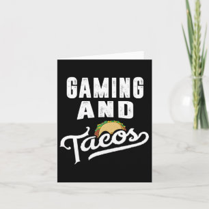 Cartão E Tacos Retro Video Game Player Fã de Taco
