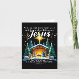 Cartão E Tu Chamarás o Seu Nome Jesus Natividade Cristo