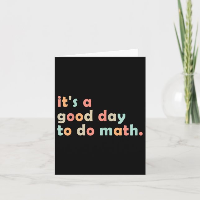 Cartão É Um Bom Dia Para Fazer Matemática De Volta Ao Ens (Frente)