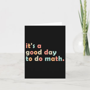 Cartão É Um Bom Dia Para Fazer Matemática De Volta Ao Ens